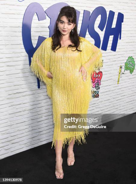 Rowan Blanchard attends the Los Angeles premiere of Hulu's original film "Crush" at NeueHouse Los Angeles on April 27, 2022 in Hollywood, California.