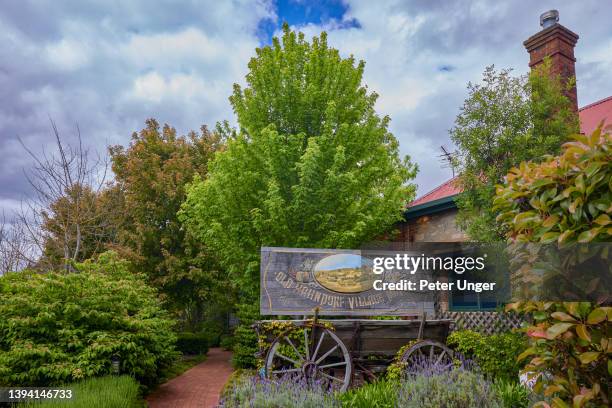 town of hahndorf, famous for german heritage, adelaide hills, south australia, australia - shopping mall adelaide stock pictures, royalty-free photos & images