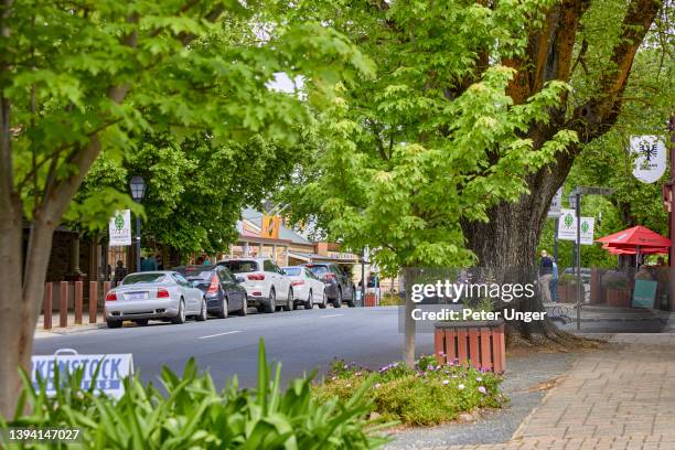 town of hahndorf, famous for german heritage, adelaide hills, south australia, australia - shopping mall adelaide stock pictures, royalty-free photos & images