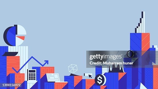 Ilustração do vetor da cidade financeira Ilustração do vetor da cidade financeira