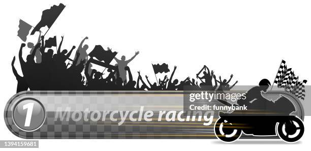 motorcycle season racing banner - sidecar motocross racing stock illustrations