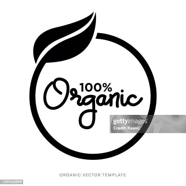 organic food labels. natural meal fresh products logo. ecology farm bio food vector premium badges stock illustration - leaf logo stock illustrations