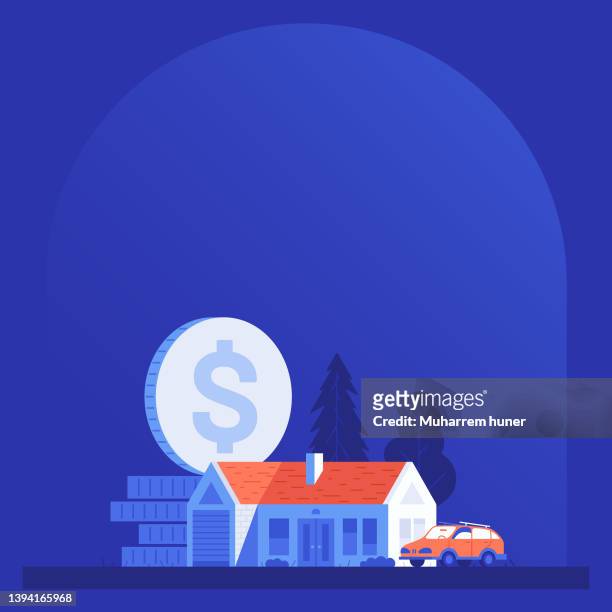protect the financial future concept vector illustration - home insurance stock illustrations