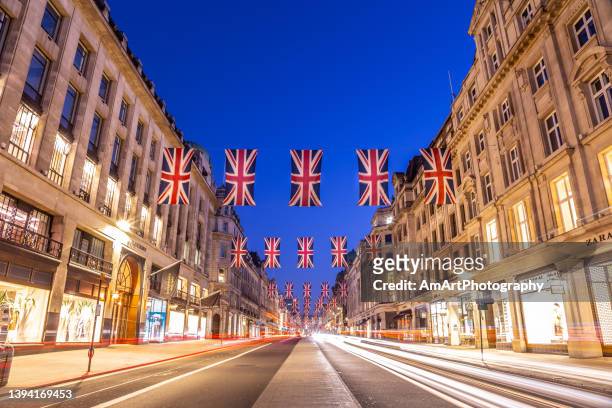 regent street london england - jubilee stockfoto's en -beelden