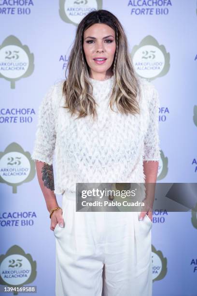 Laura Matamoros attends the "Arkofluido Alcachofa" 25th nniversary event at La Matriz Campus on April 28, 2022 in Madrid, Spain.