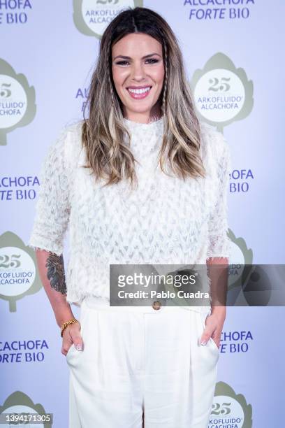 Laura Matamoros attends the "Arkofluido Alcachofa" 25th nniversary event at La Matriz Campus on April 28, 2022 in Madrid, Spain.