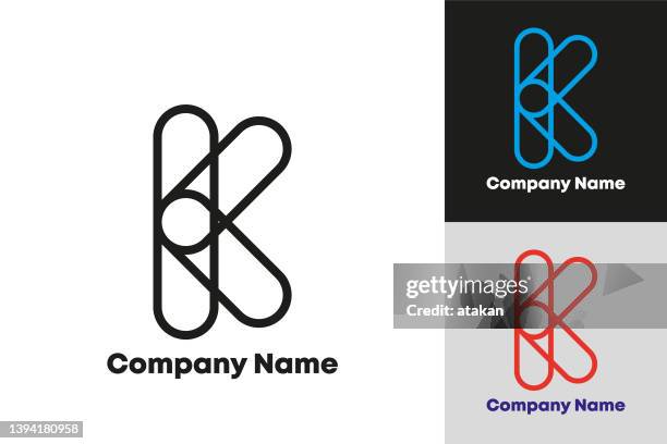 stockillustraties, clipart, cartoons en iconen met letter k vector logo design - letter k