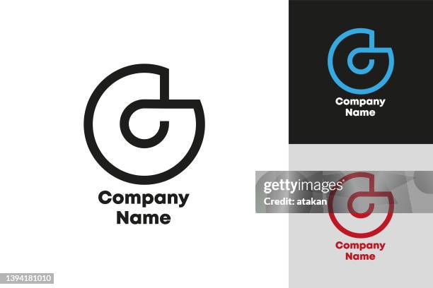 letter g vector logo design - communication logo stock illustrations