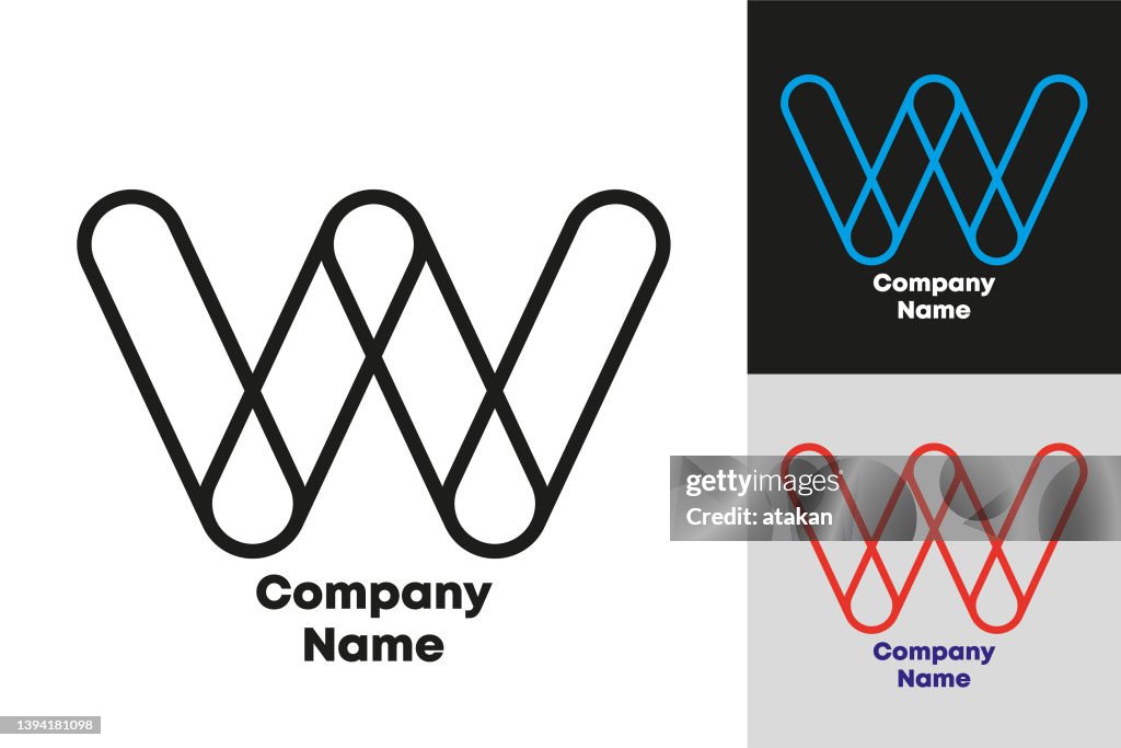 Letter W Vector Logo Design High-Res Vector Graphic - Getty Images