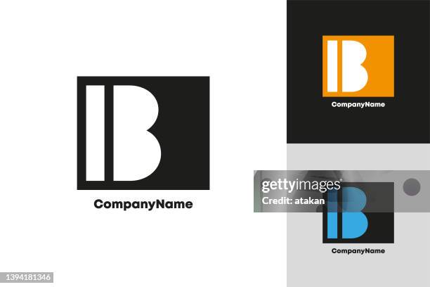 illustrations, cliparts, dessins animés et icônes de lettre b conception de logo vectoriel - lettre b