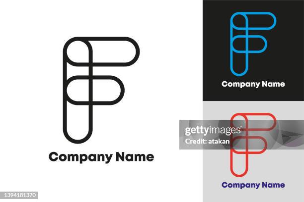buchstabe f vektor logo design - f stock-grafiken, -clipart, -cartoons und -symbole