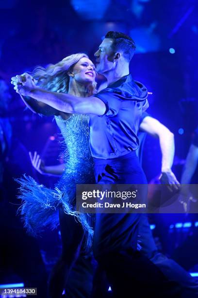 Kai Widdrington and Nadiya Bychkova during the Strictly Come Dancing: The Professionals UK Tour dress rehearsal at The Lowry on April 28, 2022 in...