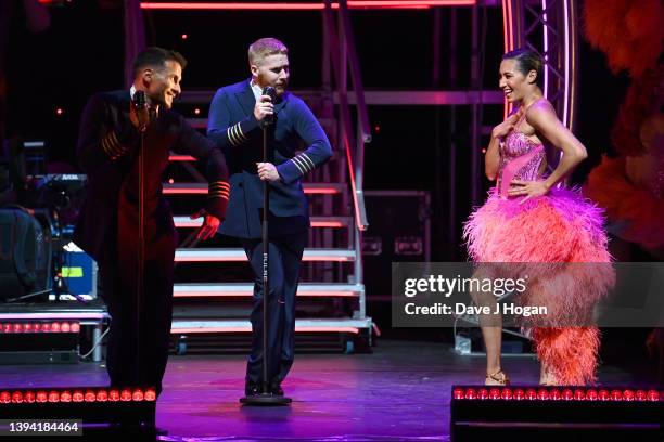 Karen Hauer, Neil Jones and Gorka Marquez during the Strictly Come Dancing: The Professionals UK Tour dress rehearsal at The Lowry on April 28, 2022...