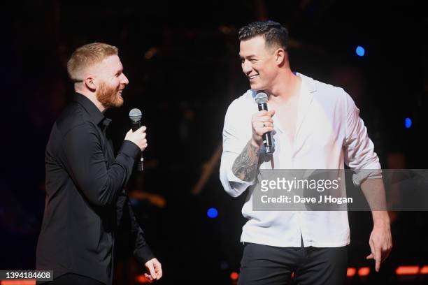 Kai Widdrington and Neil Jones during the Strictly Come Dancing: The Professionals UK Tour dress rehearsal at The Lowry on April 28, 2022 in...