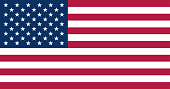 American USA Flag With real proportions and Colors