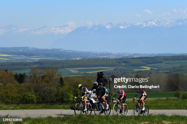 Baptiste Planckaert of Belgium and Team Intermarché - Wanty - Gobert Matériaux, Diego López Fuentes of Spain and Equipo Kern Pharma, Nils Brun of...