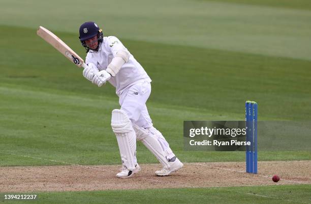 Felix Organ of Hampshire bats during day one of the LV= Insurance County Championship match between Hampshire and Lancashire at The Ageas Bowl on...