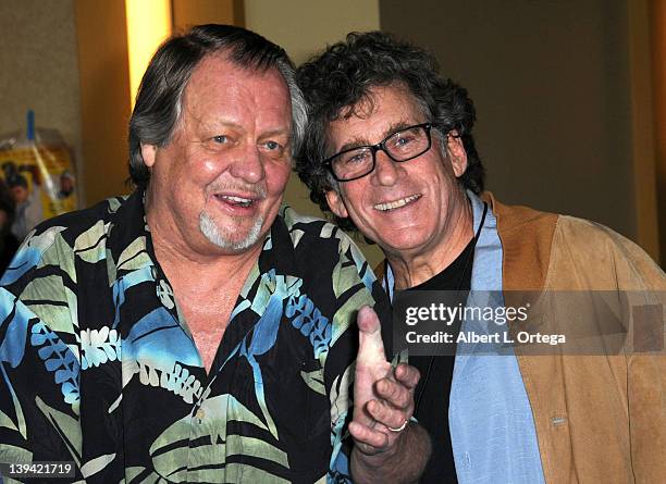 Actors Antonio Fargas, David Soul and Paul Michael Glaser attend the Hollywood Show held at Burbank Airport Marriott on February 11, 2012 in Burbank,...