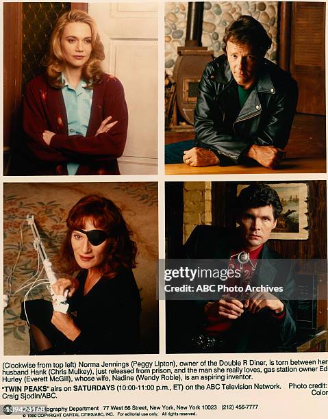 Cast Gallery Composites - Create Date: August 29, 1990. CLOCKWISE : PEGGY LIPTON;CHRIS MULKEY;EVERETT MCGILL;WENDY ROBIE