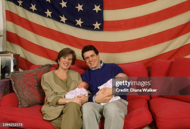 Portrait of married couple, lawyer Kerry Kennedy and Assistant Secretary of Housing & Urban Development for Community Planning & Development Andrew...