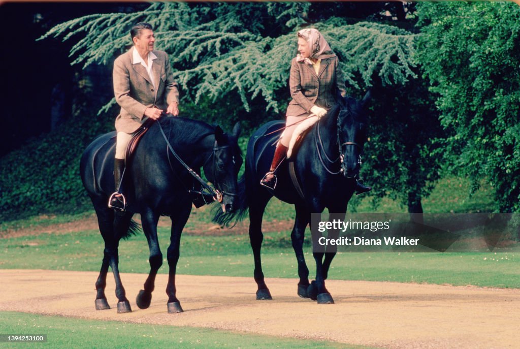 The President & The Queen On Horseback