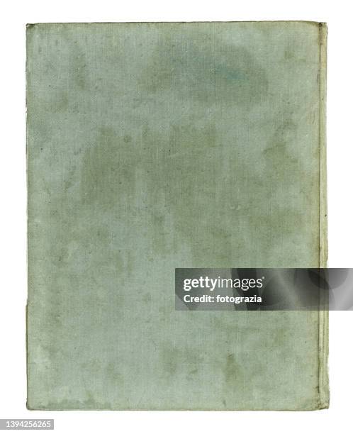 old book cover isolated on white background - livre à couverture rigide photos et images de collection