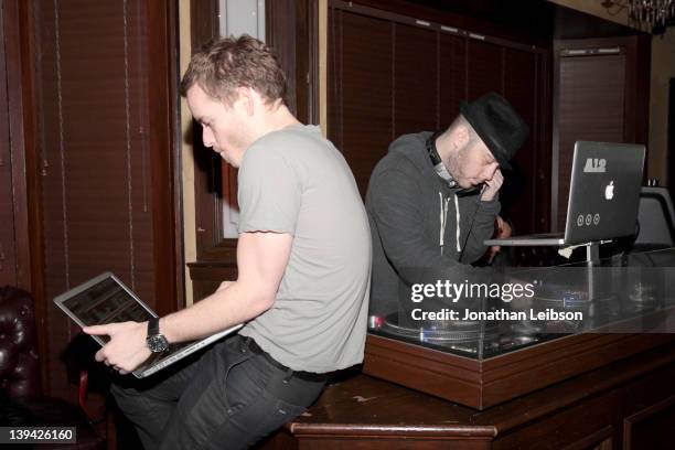 Christopher Masterson and Adam 12 attend the Beats, Rhymes, And Life Grammy Party Hosted By Om Films And Michael Rapaport at Crown Bar on February...