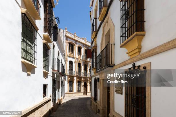 in the streets of ronda (andalusia/ spain) - ronda spain stock pictures, royalty-free photos & images