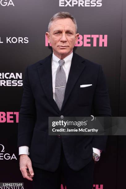 Daniel Craig attends "MacBeth" Broadway Opening Night at Longacre Theatre on April 28, 2022 in New York City.