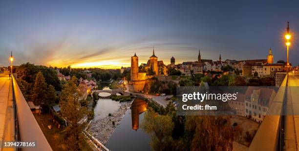 bautzen old town at sunset (saxony, germany) - bautzen stock pictures, royalty-free photos & images