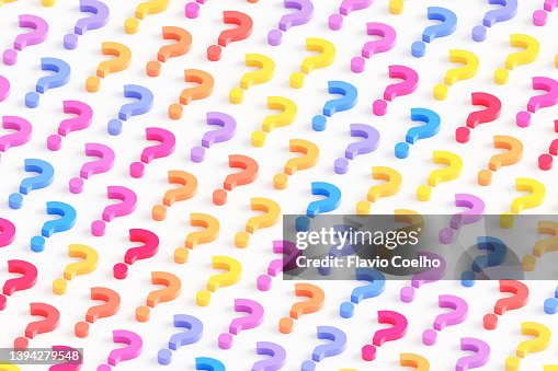 Multi colored question marks background Multi colored question marks background