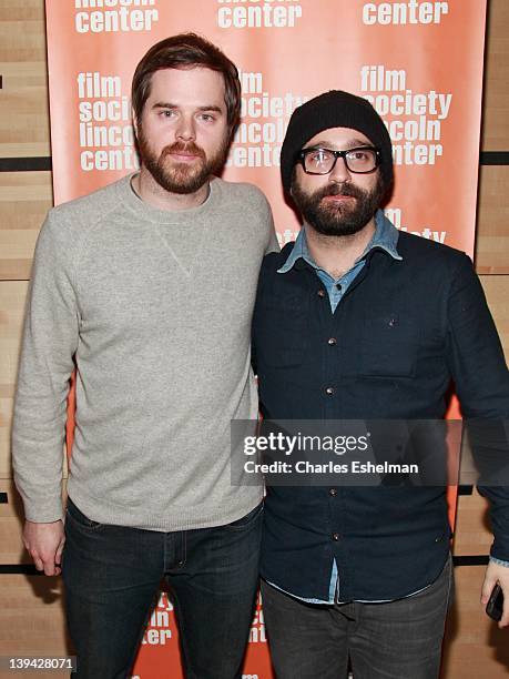 Director/writer Sean Durkin and producer Antonio Campos attend "Mary Last Seen" Film Society of Lincoln Center screening & Q&A at the Film Center...