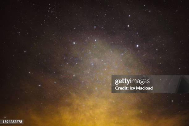 deep sky at night - see stars and constellations - nebulosa del águila fotografías e imágenes de stock