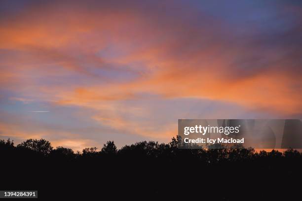 sunset and sunrise - between blue and golden hour - bedtime stock pictures, royalty-free photos & images