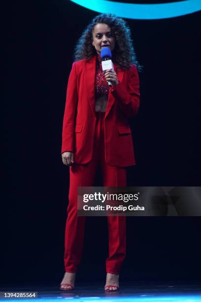 Kangana Ranaut attends the announcement of Amazon Prime Video upcoming web series and films on April 28, 2022 in Mumbai, India