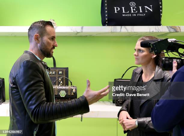 Philipp Plein attends the launch of the Philipp Plein Crypto concept store on April 28, 2022 in London, England.