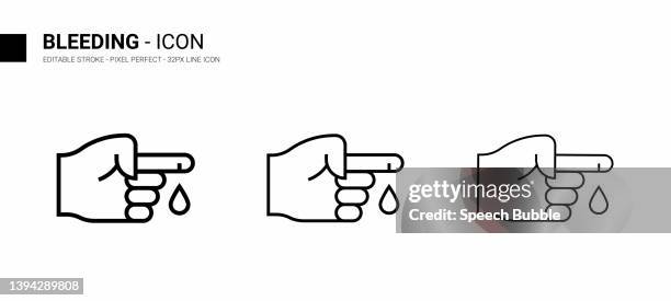 bleeding line icon design, editable stroke, pixel perfect, stock illustration - scar stock illustrations