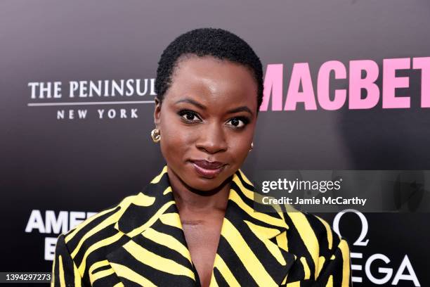 Danai Gurira attends "MacBeth" Broadway Opening Night at Longacre Theatre on April 28, 2022 in New York City.