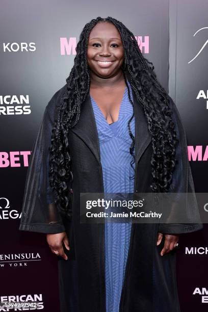 Jocelyn Bioh attends "MacBeth" Broadway Opening Night at Longacre Theatre on April 28, 2022 in New York City.