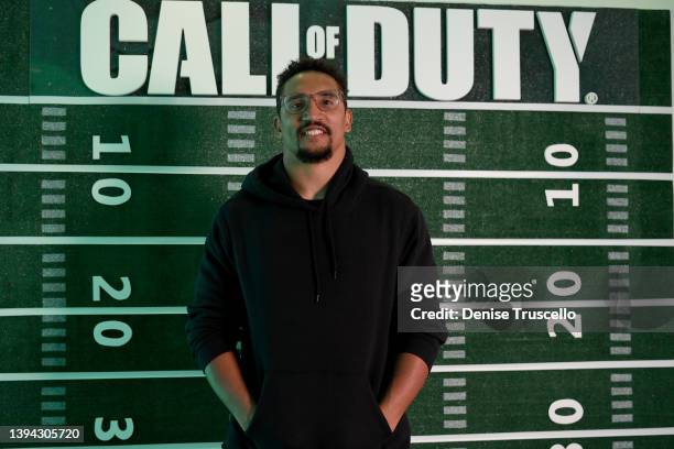 Jakob Johnson attends Call of Duty: Modern Warfare II event at the 2022 NFL Draft on April 26, 2022 in Las Vegas, Nevada.