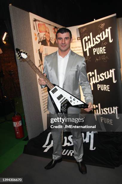 Joe Calzaghe backstage Gibson Guitar signing during The BRIT Awards 2009 at Earls Court 1 on February 18, 2009 in London, England.