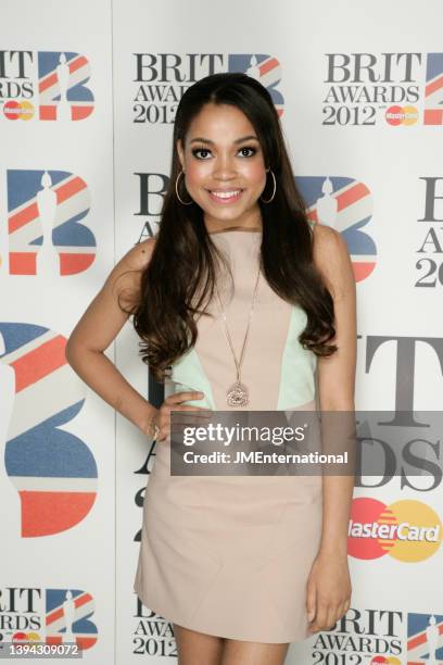 Dionne Bromfield attends The BRIT Awards 2012 Nominations Launch at The Savoy, on February 12, 2012 in London, England.