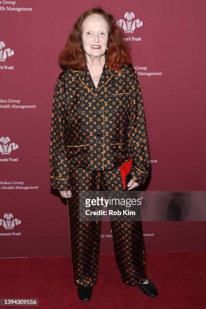 Grace Coddington attends the 2022 Prince's Trust Gala at Cipriani 25 Broadway on April 28, 2022 in New York City.