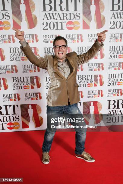 Alan Carr attends the red carpet during The BRIT Awards 2011 at The O2 on February 15, 2011 in London, England.