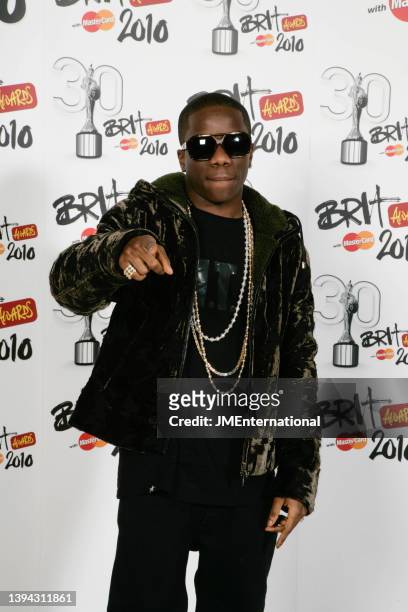 Tinchy Stryder attends The BRIT Awards 2010 at Earls Court 1 on February 16, 2010 in London, England.