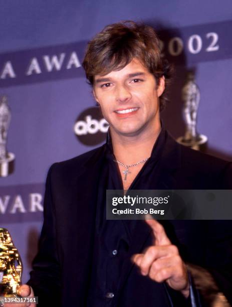 Puerto Rican singer, songwriter, and actor Ricky Martin, winner of the National Council of La Raza Vanguard Award, poses for a portrait at the 2002...