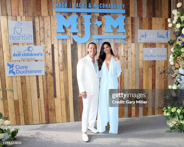 Matthew McConaughey and Camila Alves McConaughey attend the 10th Annual Mack, Jack & McConaughey Gala at ACL Live on April 28, 2022 in Austin, Texas.