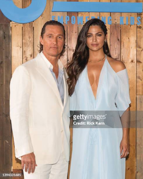 Matthew McConaughey and Camila Alves McConaughey attend the 10th Annual Mack, Jack & McConaughey Gala at ACL Live on April 28, 2022 in Austin, Texas.