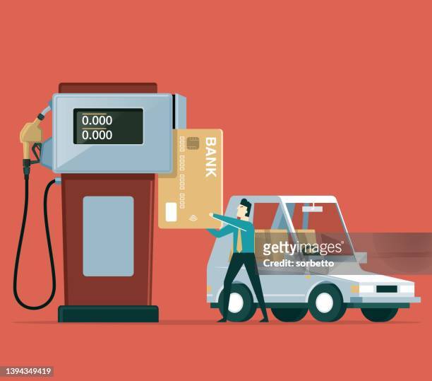 stockillustraties, clipart, cartoons en iconen met gas station - benzinestation