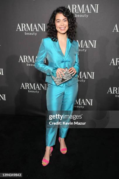Auli'I Cravalho attends Armani Beauty Celebrates Tessa Thompson on April 28, 2022 in Culver City, California.